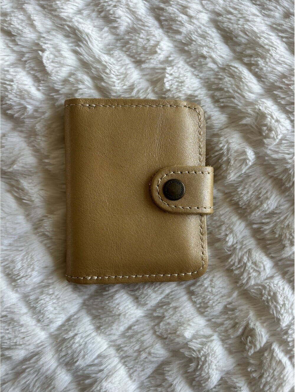 Portland Leather Goods Mini Bifold Wallet Champagne